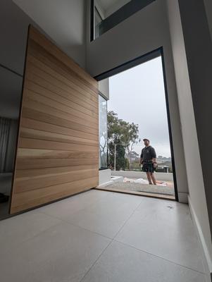 Custom door detail · workshop