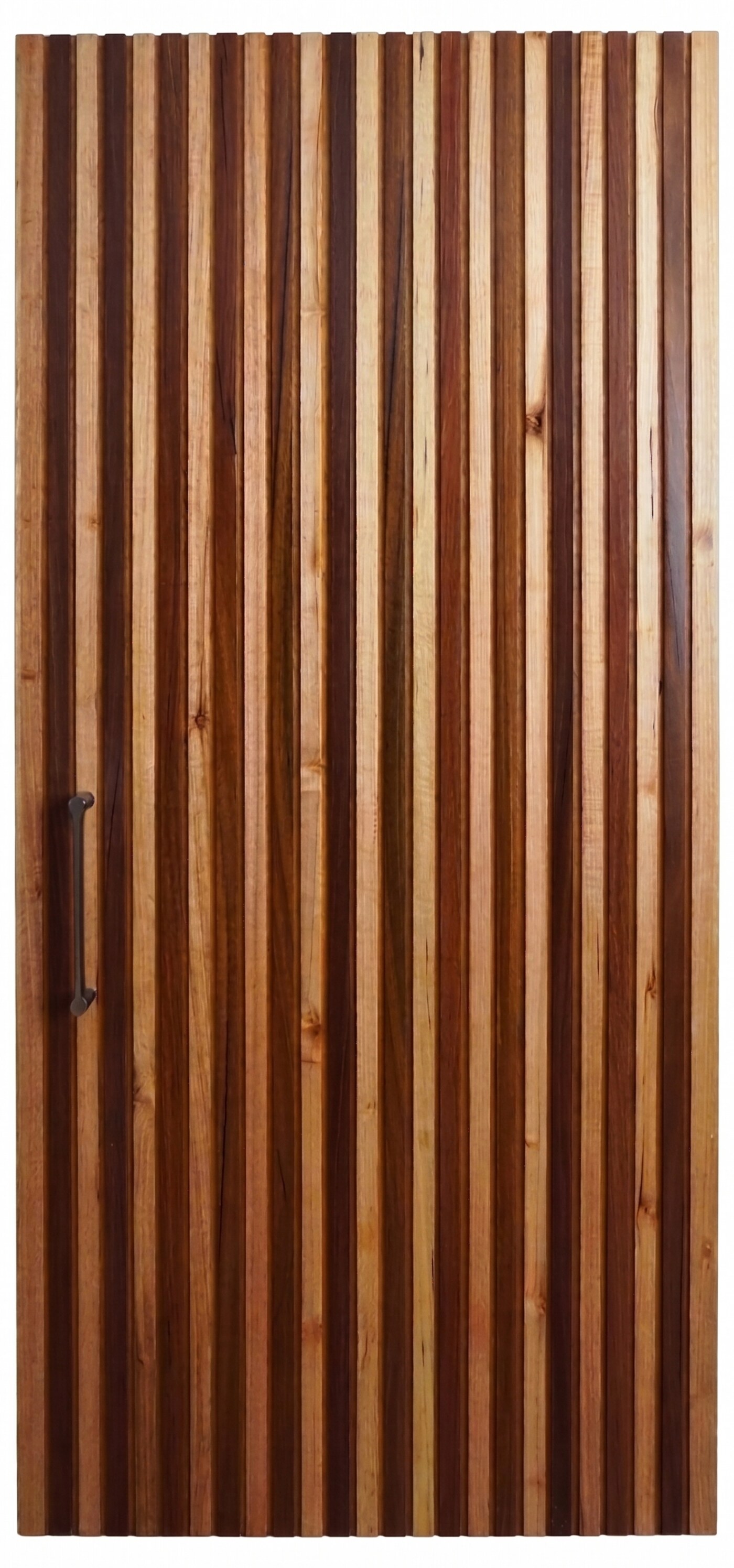 WEAVE batten door with alternating timber species
