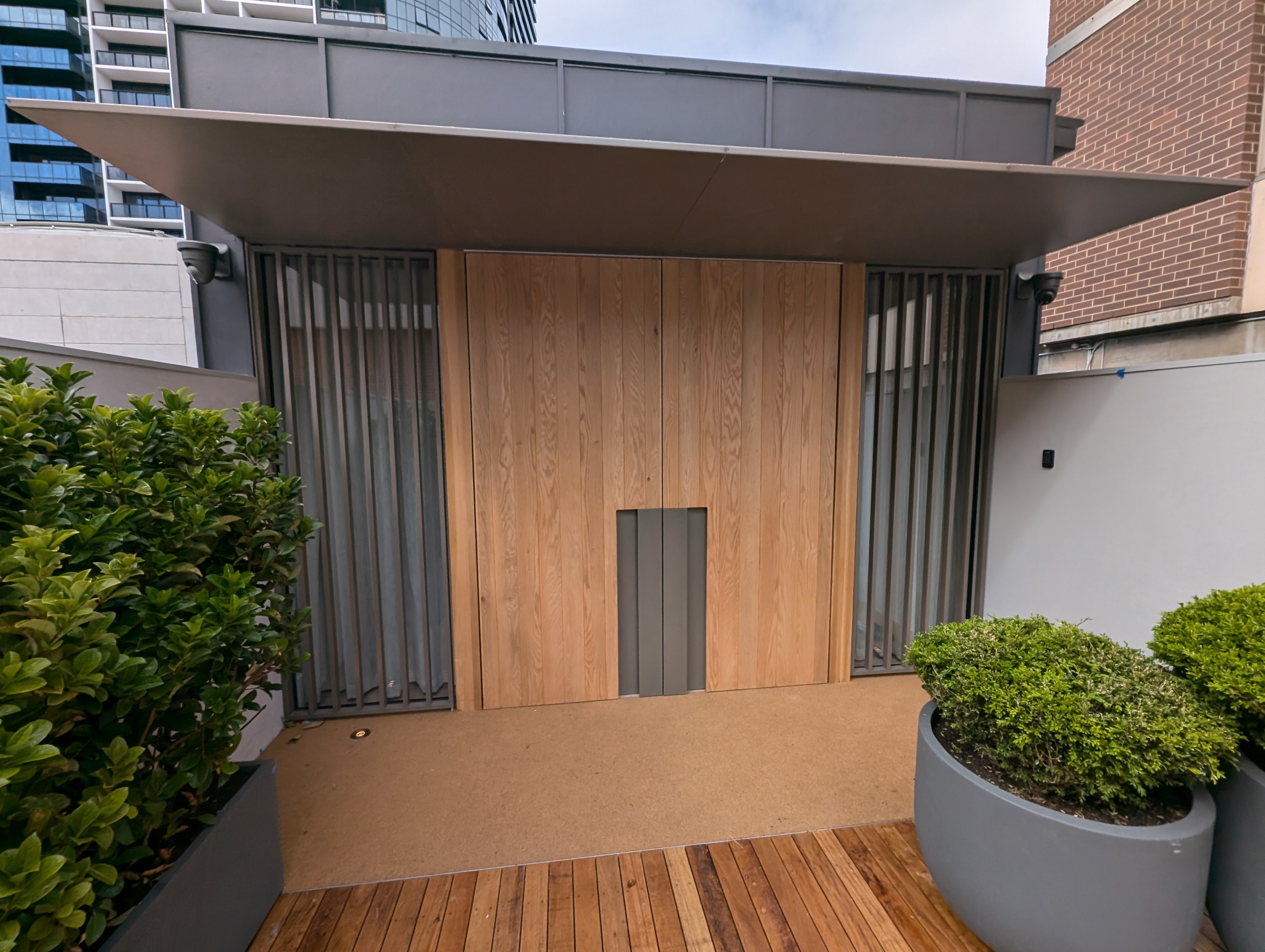 American Oak oversized pivot pair — South Yarra · 632 Chapel Street