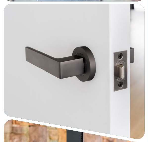 Mortice latch and strike set into the edge of a door