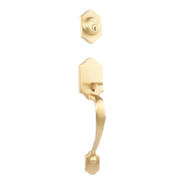 Charente Forged brass handleset by N2LOK, available through Bespoke Doors
