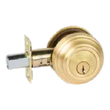 Forged Brass Deadbolt Round or square rose by N2LOK, available through Bespoke Doors
