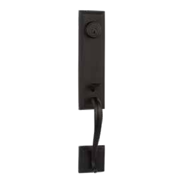Seine Forged brass handleset by N2LOK, available through Bespoke Doors