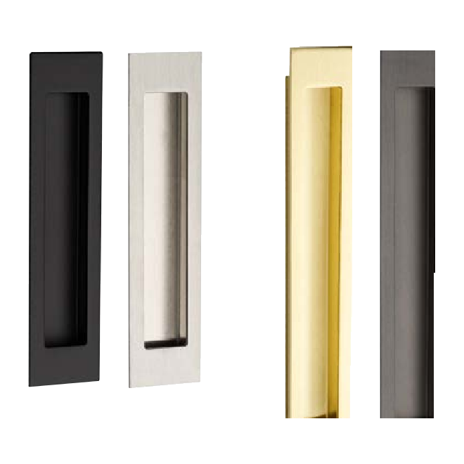 Visca Cavity Flush Pull Kit Round or square suite by Zanda, available through Bespoke Doors